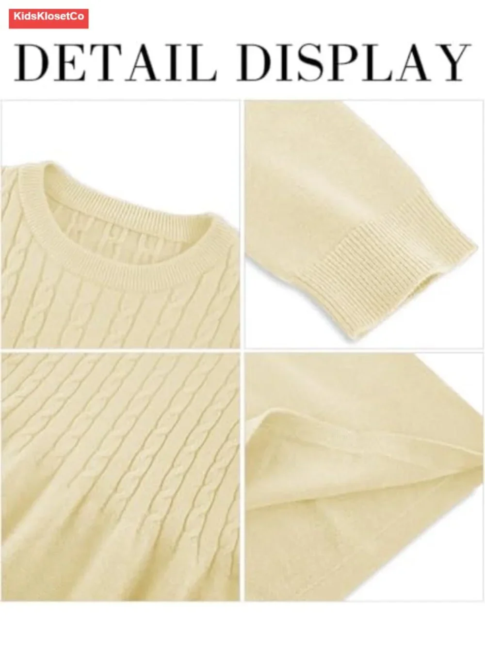 Girls Knitted Sweater Dress Long Sleeve Fall Winter Party Casual